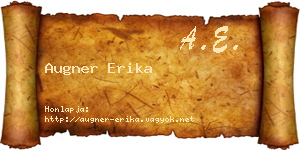 Augner Erika névjegykártya